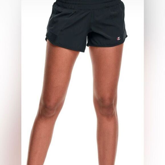 NWT Champion Women’s Black 5” Sport Athletic Shorts with Built in Liner Size 2XL - Picture 1 of 11